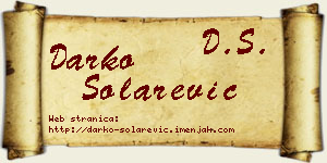 Darko Solarević vizit kartica